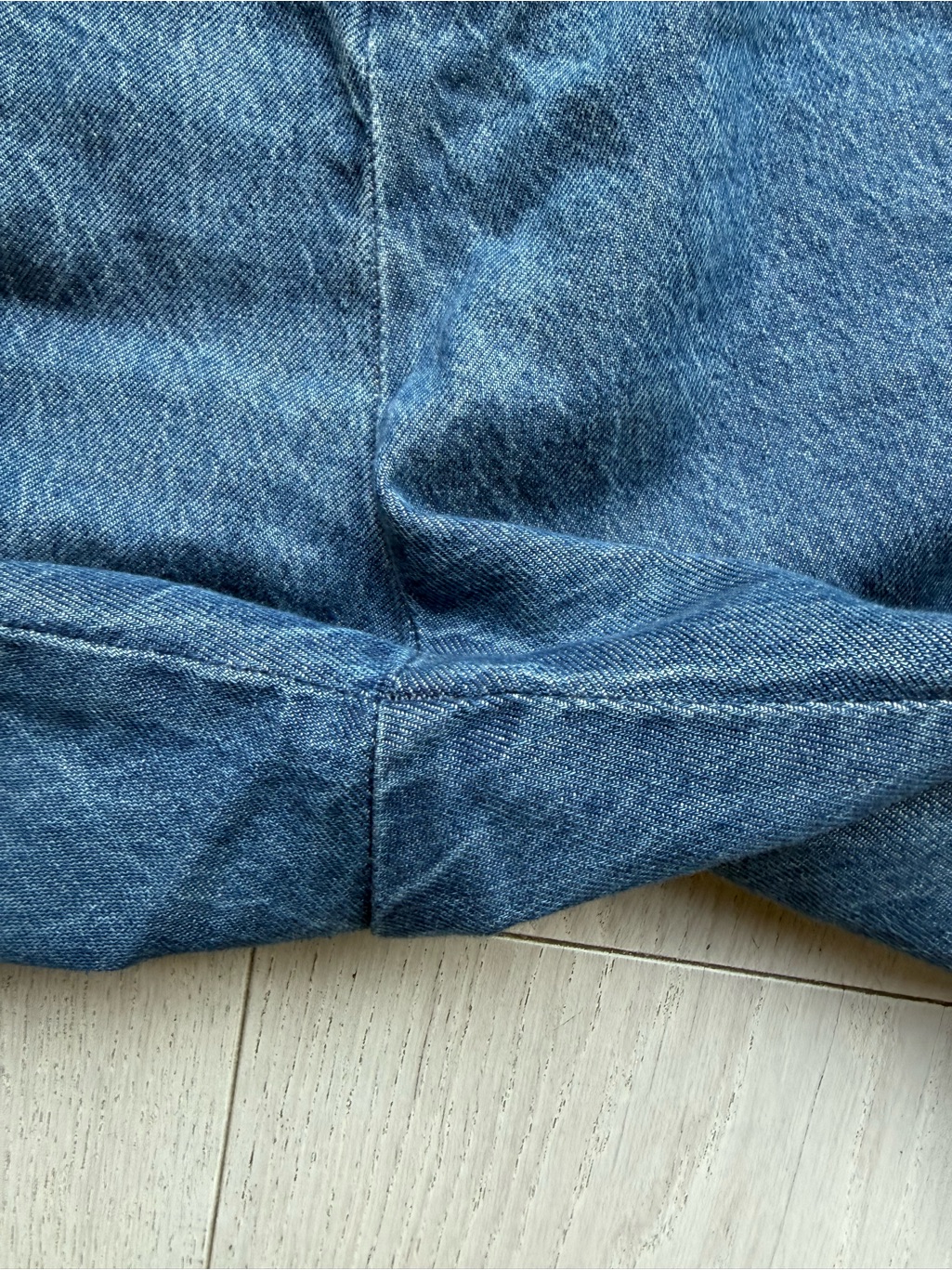 Women's Micaela Greg Straight-Leg Slight Barrel In Mid Blue Denim — image 6 of 7